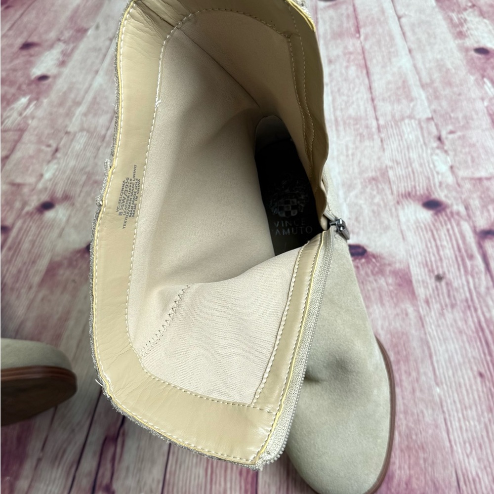 💵Women's Vince Camuto Tan Suede Mid-Calf Boot Size 8.5 - Picture 11 of 12